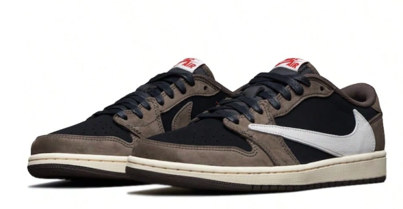 Travis Scott X Jordan Air Jordan 1 Low OG TS SP (Reverse Swoosh 1.0 Original) Collaboration Low-Top Retro Basketball Shoes For Men