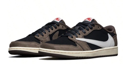 Travis Scott X Jordan Air Jordan 1 Low OG TS SP (Reverse Swoosh 1.0 Original) Collaboration Low-Top Retro Basketball Shoes For Men